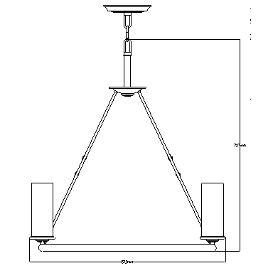 Antyczny nikiel - lampa wisząca / żyrandol Dakota (bąbelki powietrza) - Hinkley (6xE14)