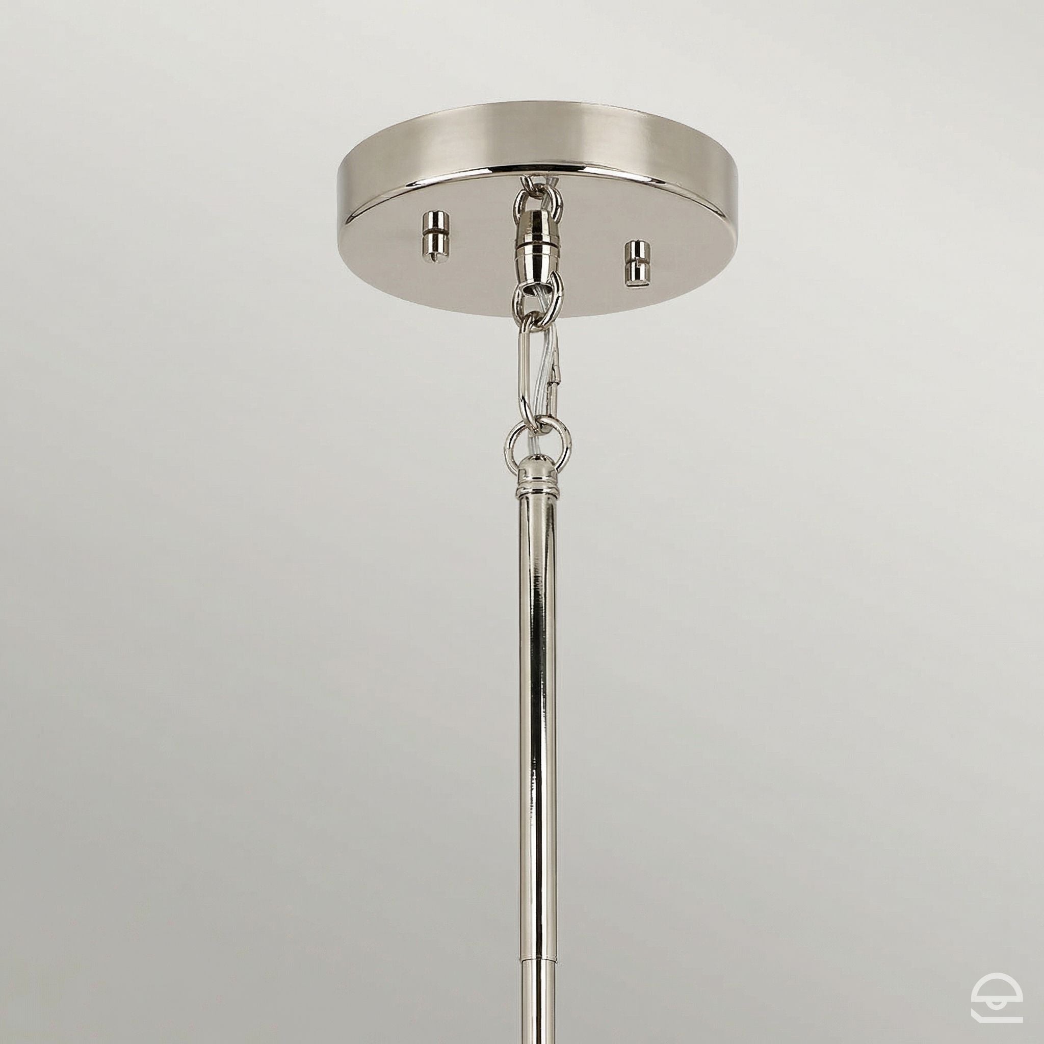 Aster – lampa wisząca ryflowana kula, polerowany nikiel Ø38