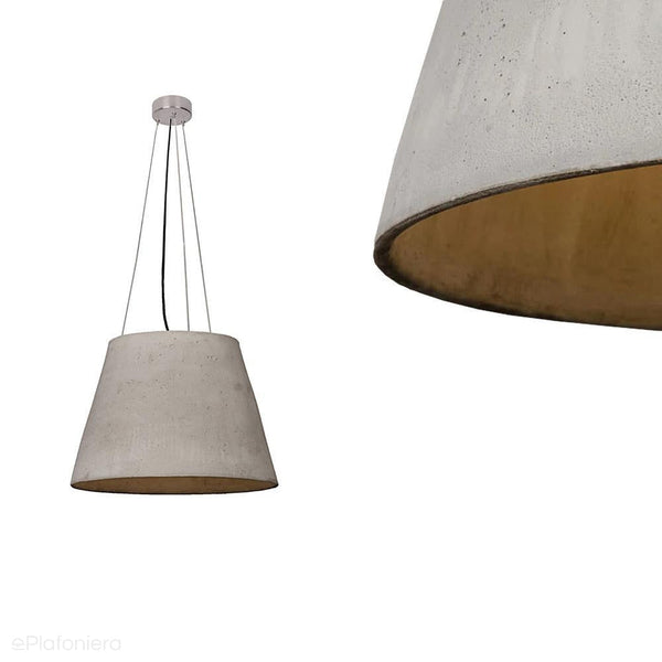 Betonowa lampa do salonu kuchni - wisząca nowoczesna industrialna (1xE27) (Kopa 60) Loftlight