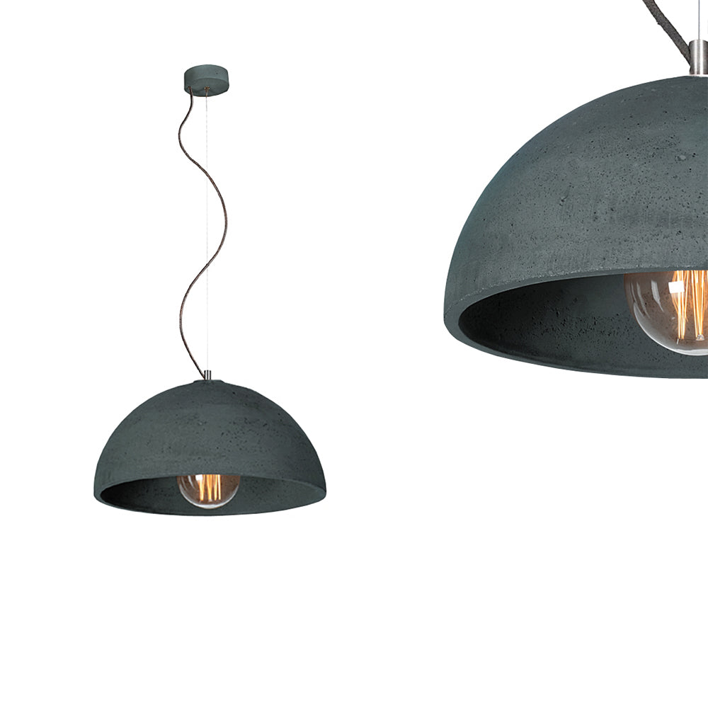 Betonowa lampa - do salonu kuchni, wisząca nowoczesna industrialna (1xE27) (Sfera 32) Loftlight