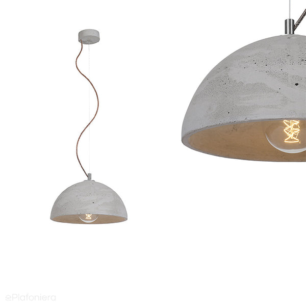 Betonowa lampa - do salonu kuchni, wisząca nowoczesna industrialna (1xE27) (Sfera 32) Loftlight