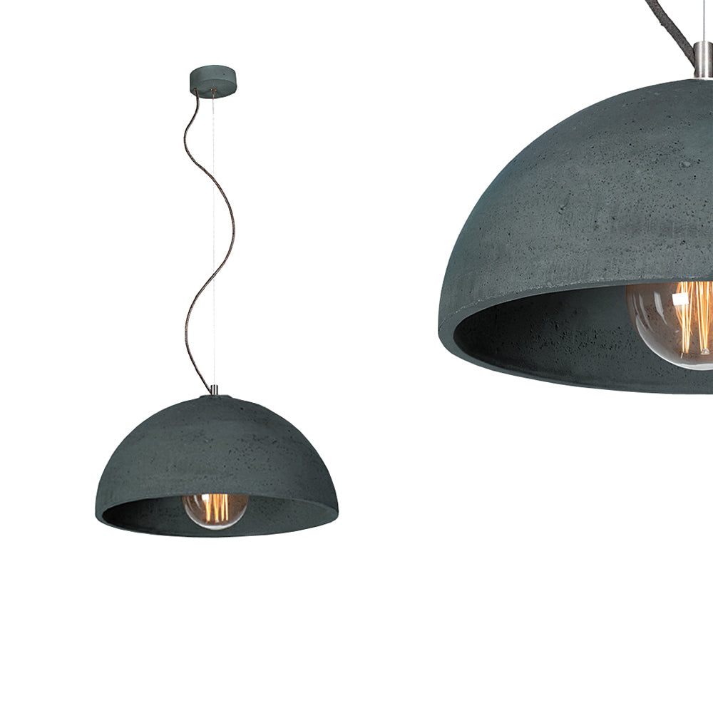 Betonowa lampa - do salonu kuchni, wisząca nowoczesna industrialna (1xE27) (Sfera 47) Loftlight
