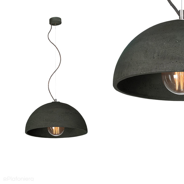 Betonowa lampa - do salonu kuchni, wisząca nowoczesna industrialna (1xE27) (Sfera 47) Loftlight