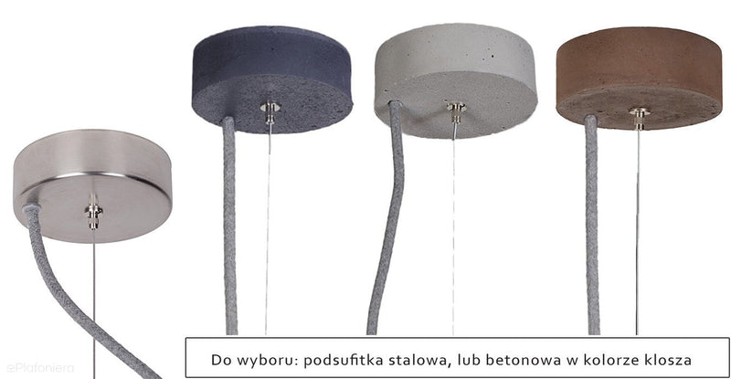 Betonowa lampa - do salonu kuchni, wisząca nowoczesna industrialna (1xE27) (Sfera 62) Loftlight