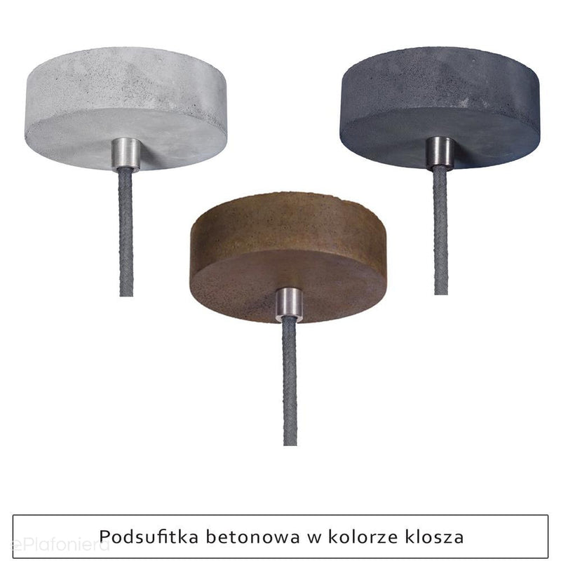 Betonowa lampa dwukolorowa - wisząca nowoczesna industrialna, do salonu kuchni (1xE27) (Korta 2) Loftlight