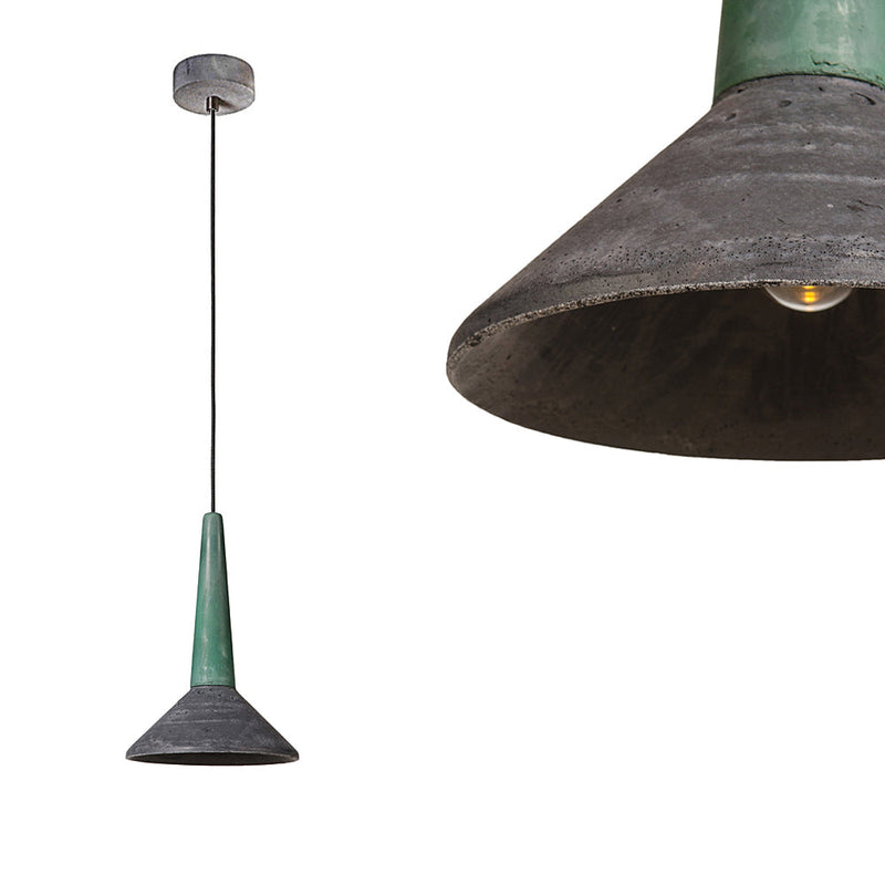 Betonowa lampa dwukolorowa - wisząca nowoczesna industrialna, do salonu kuchni (1xE27) (Medano) Loftlight