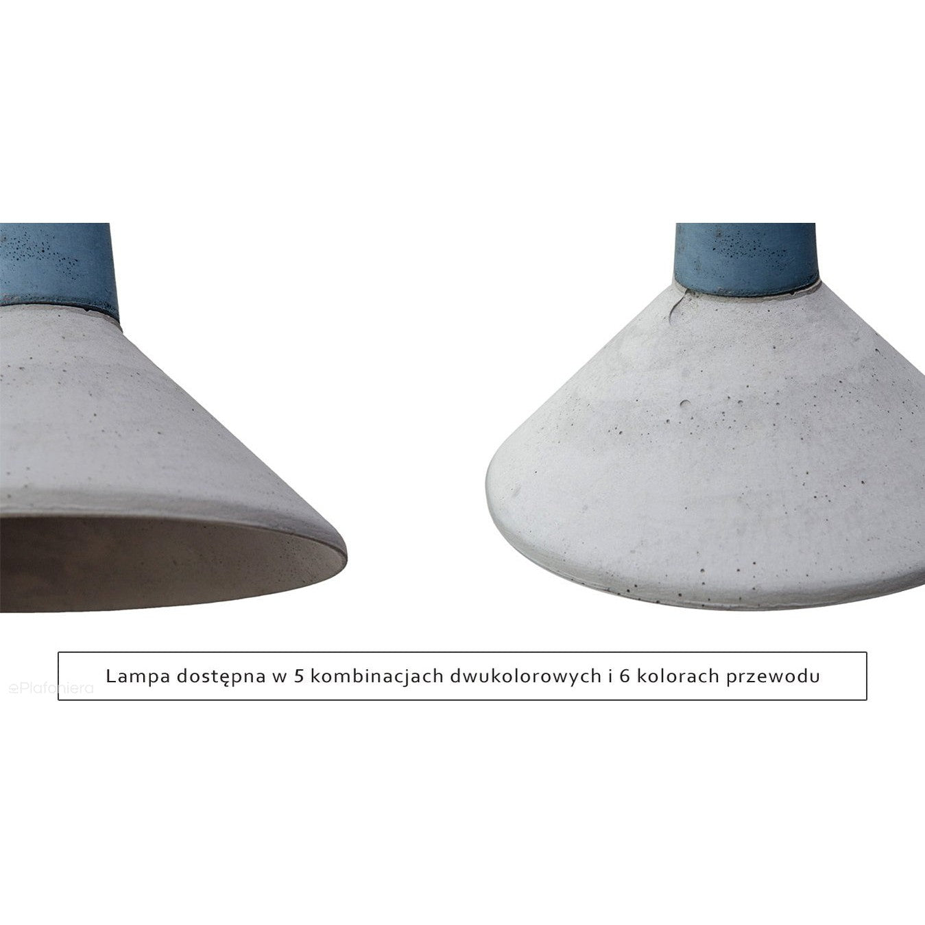 Betonowa lampa dwukolorowa - wisząca nowoczesna industrialna, do salonu kuchni (1xE27) (Medano) Loftlight