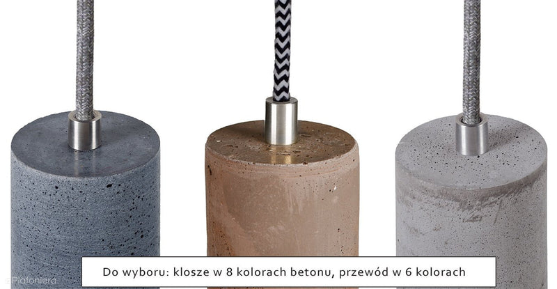 Betonowa lampa wisząca (11cm) - nowoczesna industrialna, do salonu sypialni kuchni (GU10, 5W) (Kalla 11) Loftlight