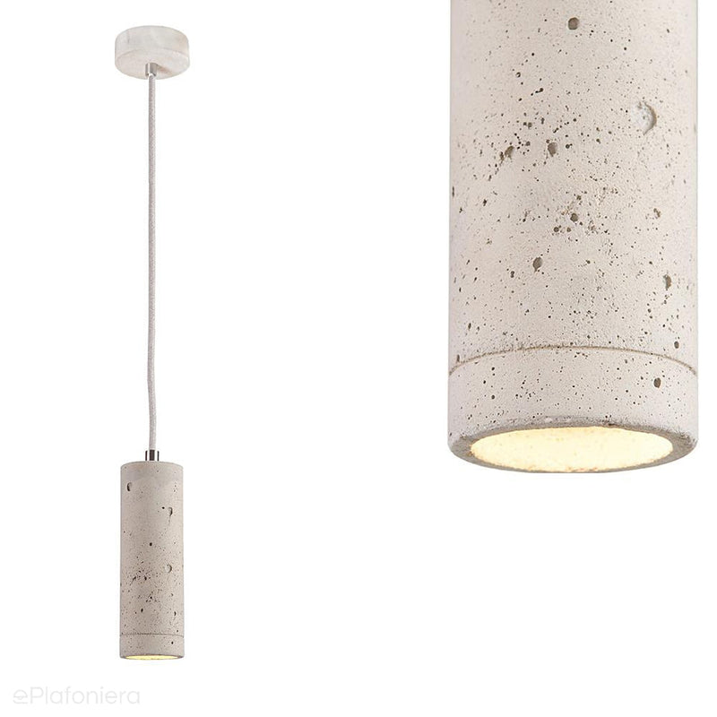 Betonowa lampa wisząca (21cm) - nowoczesna industrialna, do salonu sypialni kuchni (GU10, 5W) (Kalla 21) Loftlight