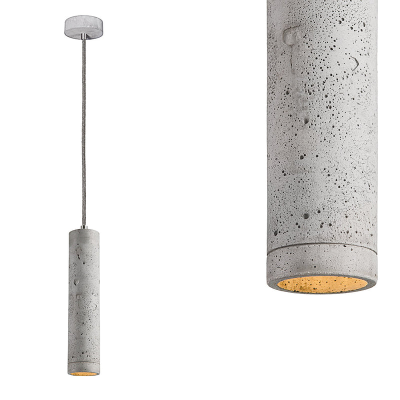 Betonowa lampa wisząca (31cm) - nowoczesna industrialna, do salonu sypialni kuchni (GU10, 5W) (Kalla 31) Loftlight