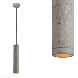 Betonowa lampa wisząca (31cm) - nowoczesna industrialna, do salonu sypialni kuchni (GU10, 5W) (Kalla 31) Loftlight