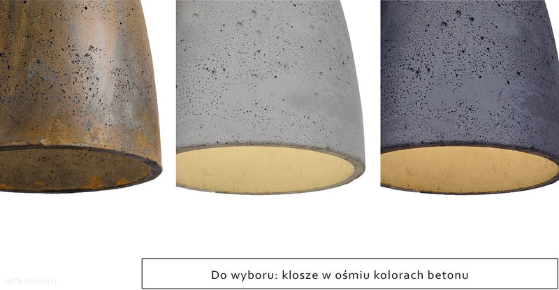 Betonowa lampa wisząca - nowoczesna industrialna, do salonu (1xE27) (Febe 11) Loftlight