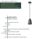 Betonowa lampa wisząca - nowoczesna industrialna, do salonu (1xE27) (Febe Volcano 11) Loftlight