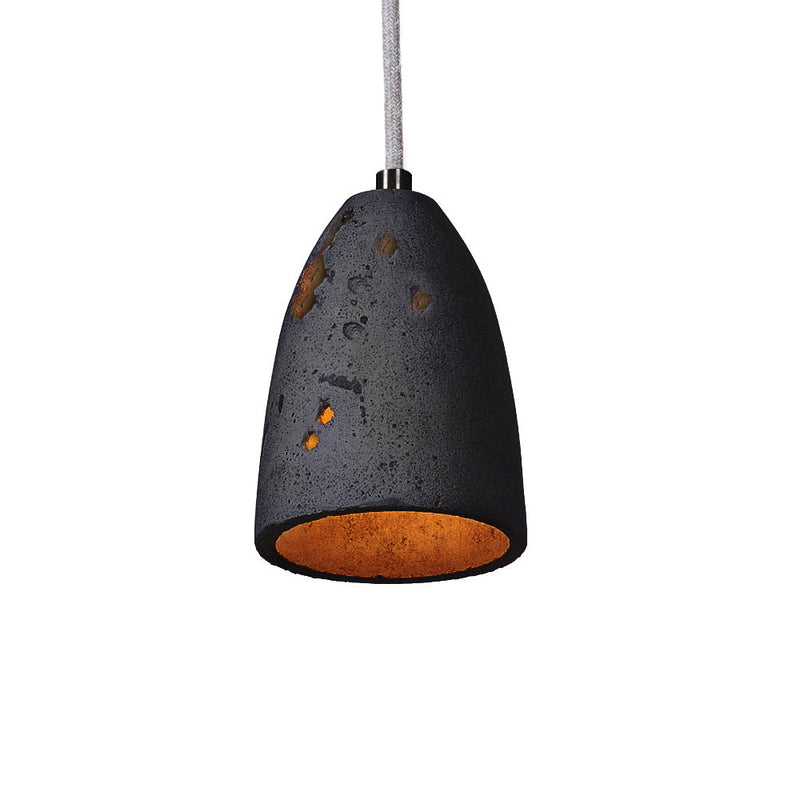 Betonowa lampa wisząca - nowoczesna industrialna, do salonu (1xE27) (Febe Volcano 15) Loftlight