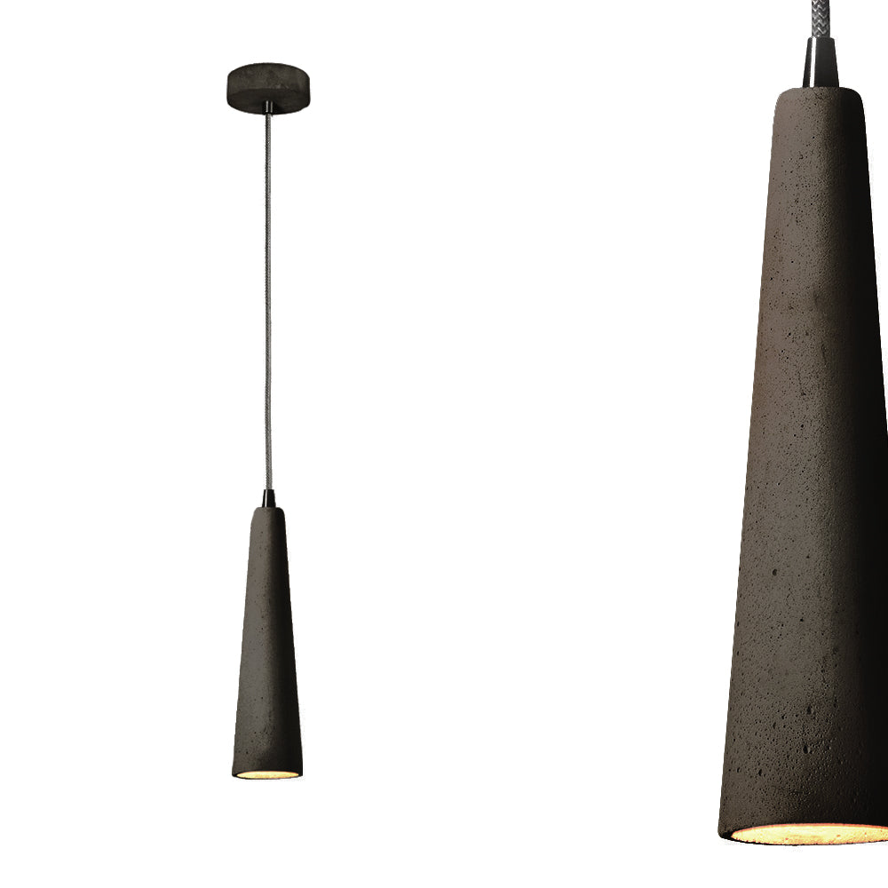 Betonowa lampa wisząca Sopel - Loftlight, do salonu / sypialni / kuchni (GU10, 5W)