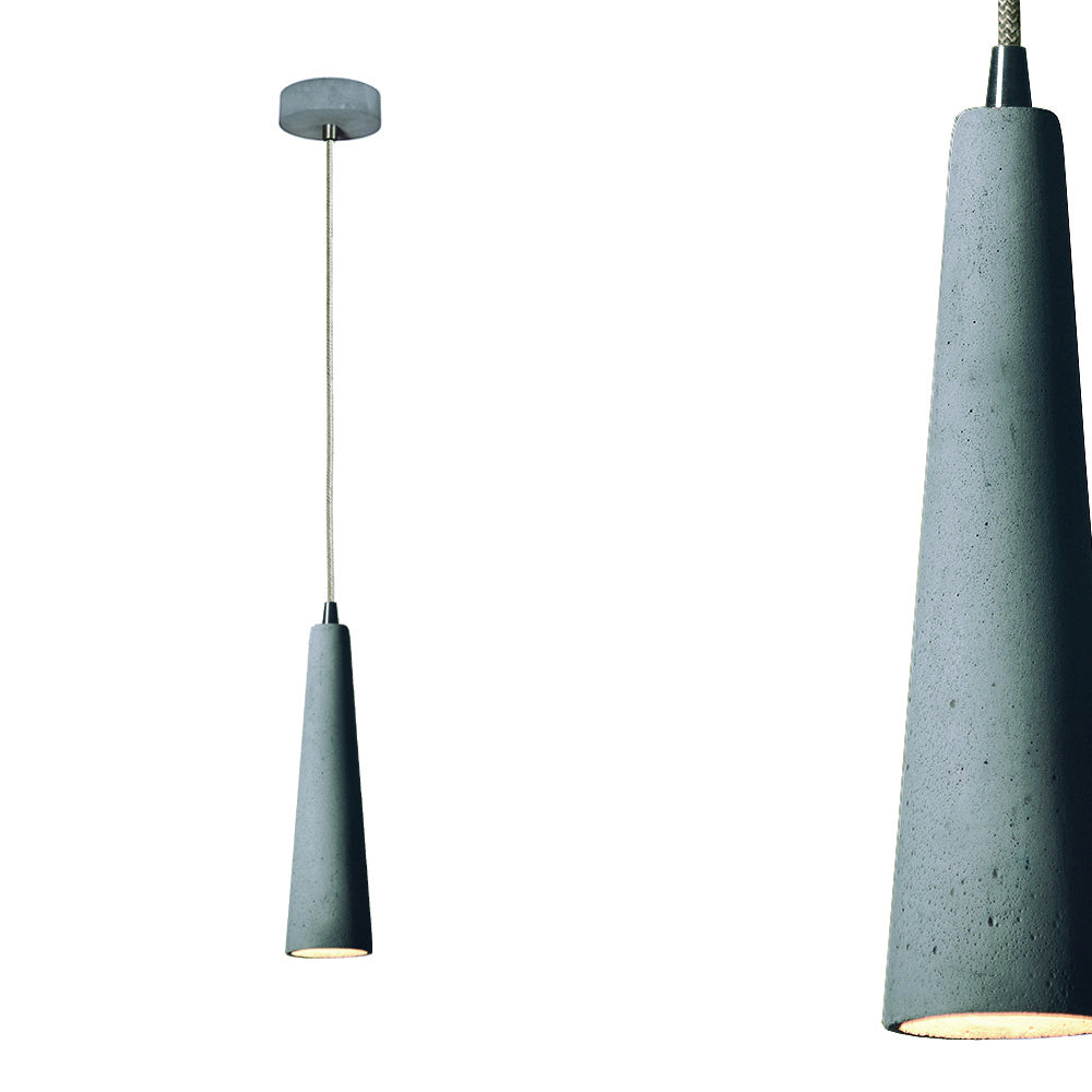 Betonowa lampa wisząca Sopel - Loftlight, do salonu / sypialni / kuchni (GU10, 5W)
