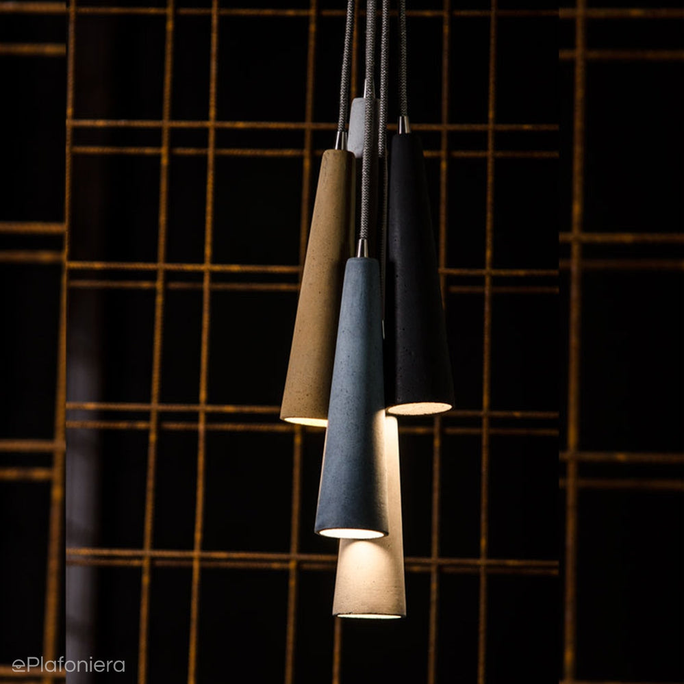Betonowa lampa wisząca Sopel - Loftlight, do salonu / sypialni / kuchni (GU10, 5W)
