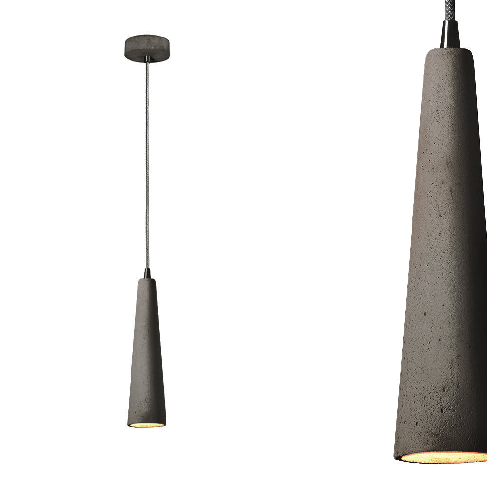 Betonowa lampa wisząca Sopel - Loftlight, do salonu / sypialni / kuchni (GU10, 5W)