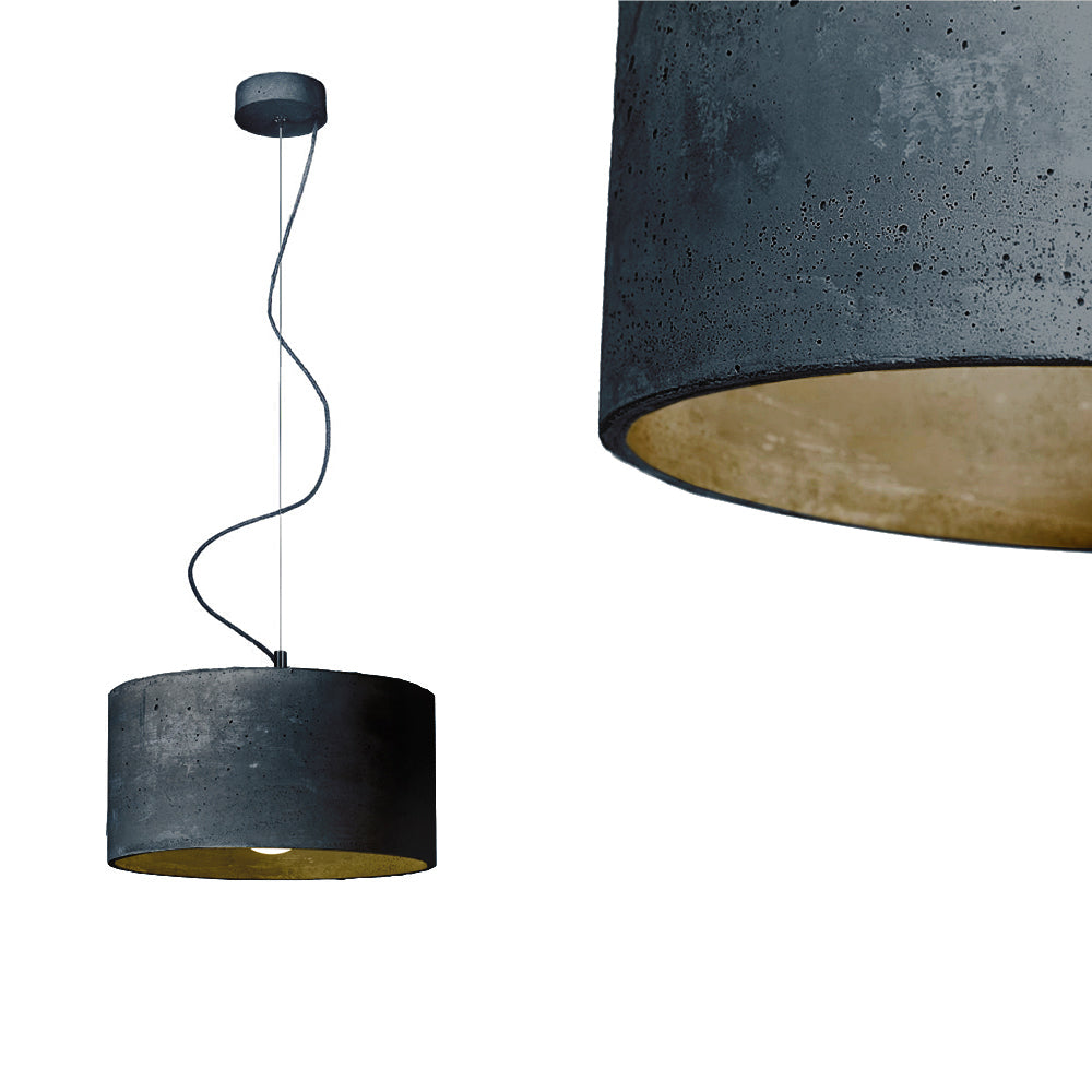 Betonowa nowoczesna industrialna lampa wisząca - do salonu kuchni (1xE27) (Malta) Loftlight