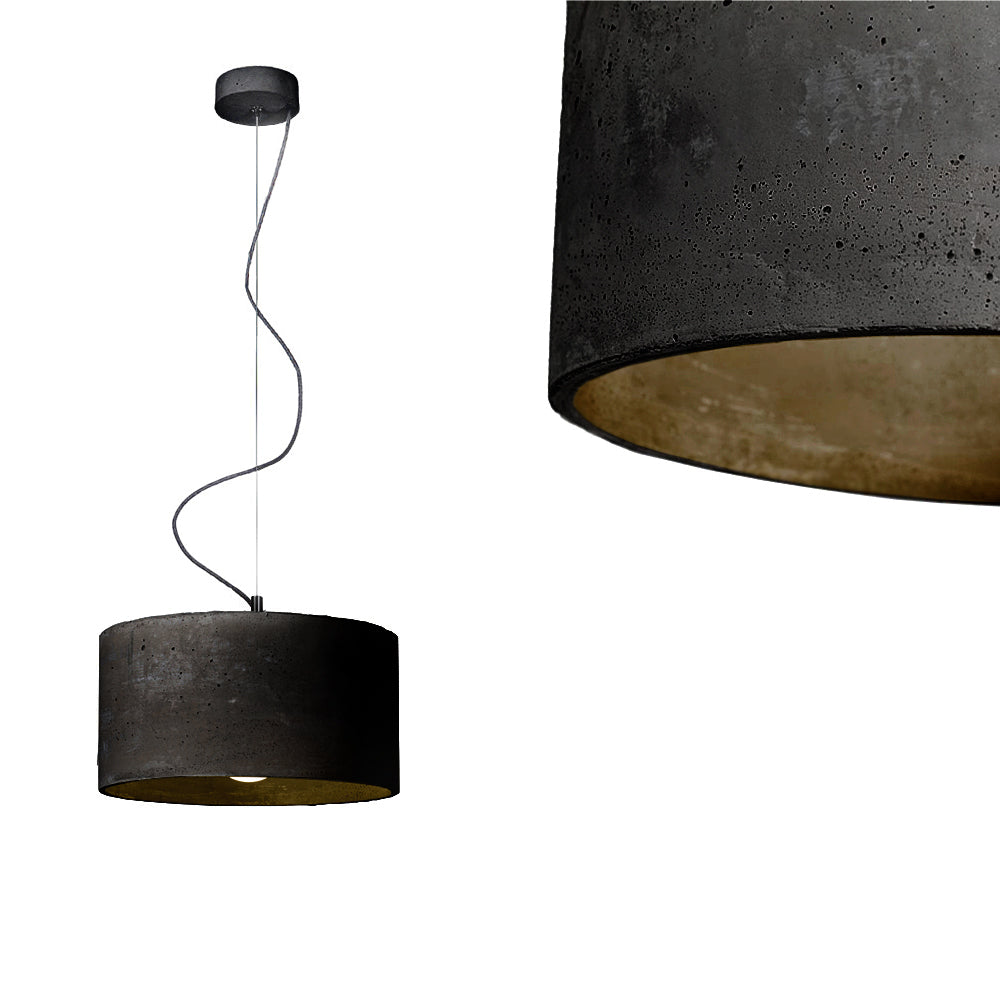 Betonowa nowoczesna industrialna lampa wisząca - do salonu kuchni (1xE27) (Malta) Loftlight