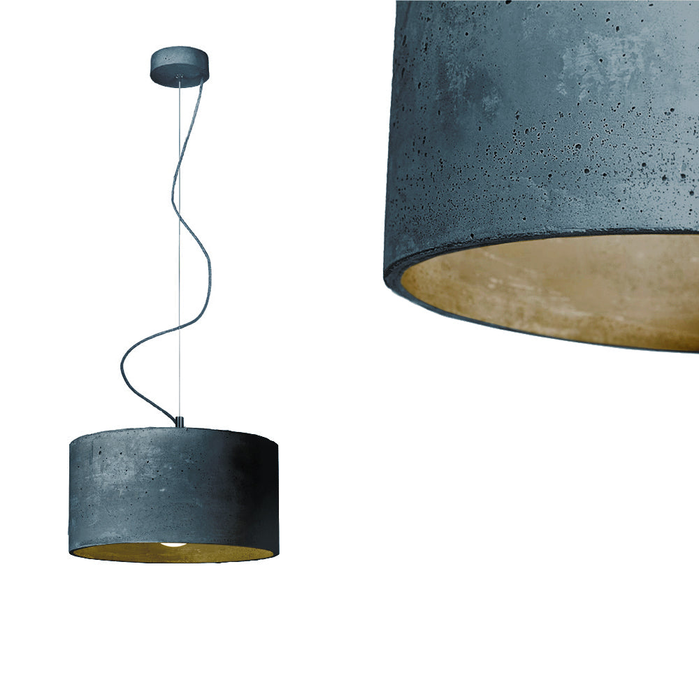 Betonowa nowoczesna industrialna lampa wisząca - do salonu kuchni (1xE27) (Malta) Loftlight