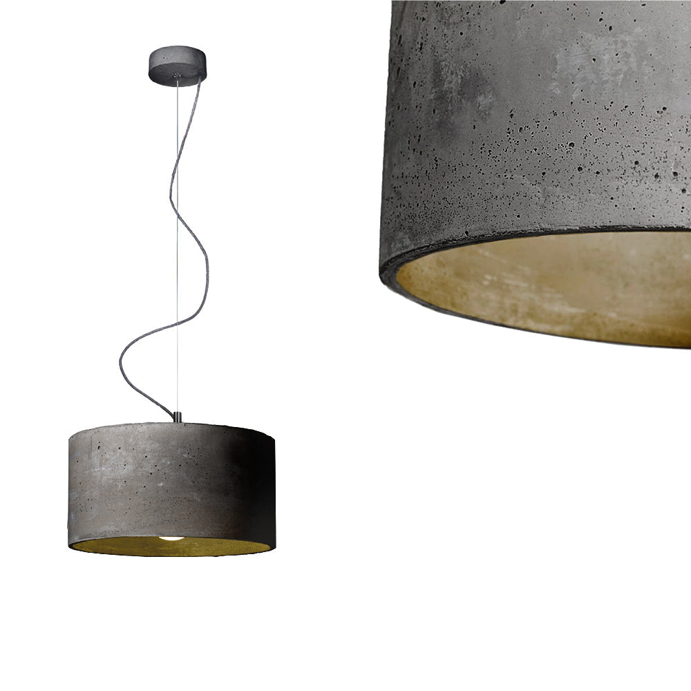 Betonowa nowoczesna industrialna lampa wisząca - do salonu kuchni (1xE27) (Malta) Loftlight