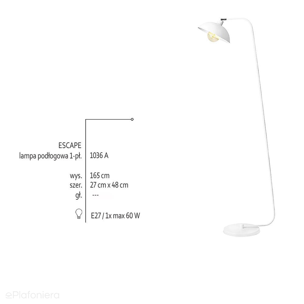 Biała industrialna - loftowa lampa stojąca (podłogowa 1xE27) Aldex (Espace) 1036A - ePlafoniera