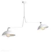 Biała industrialna - loftowa lampa wisząca (żyrandol 2xE27) Aldex (Espace) 1036H - ePlafoniera
