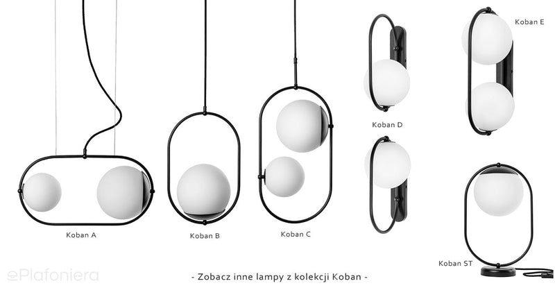 Biała kula, lampa wisząca do pokoju - Koban B, Ummo