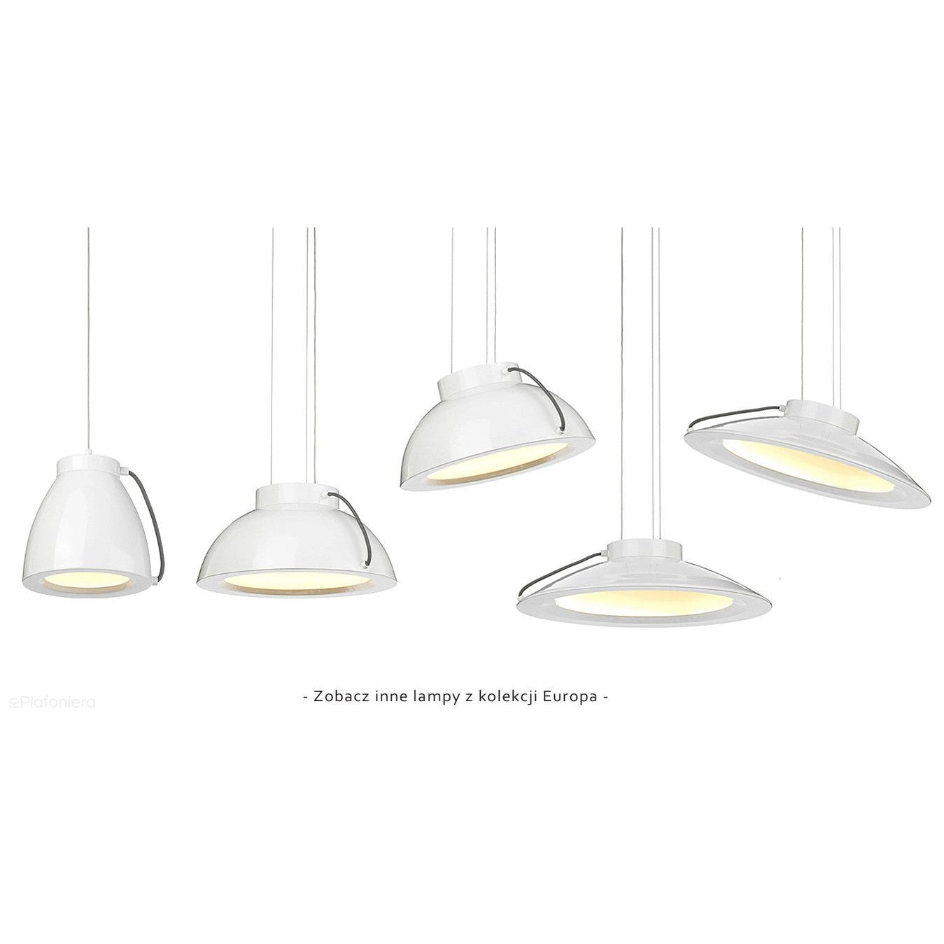 Biała lampa 35cm, LED 25W - wisząca do kuchni jadalni salonu Elstead (Europa)