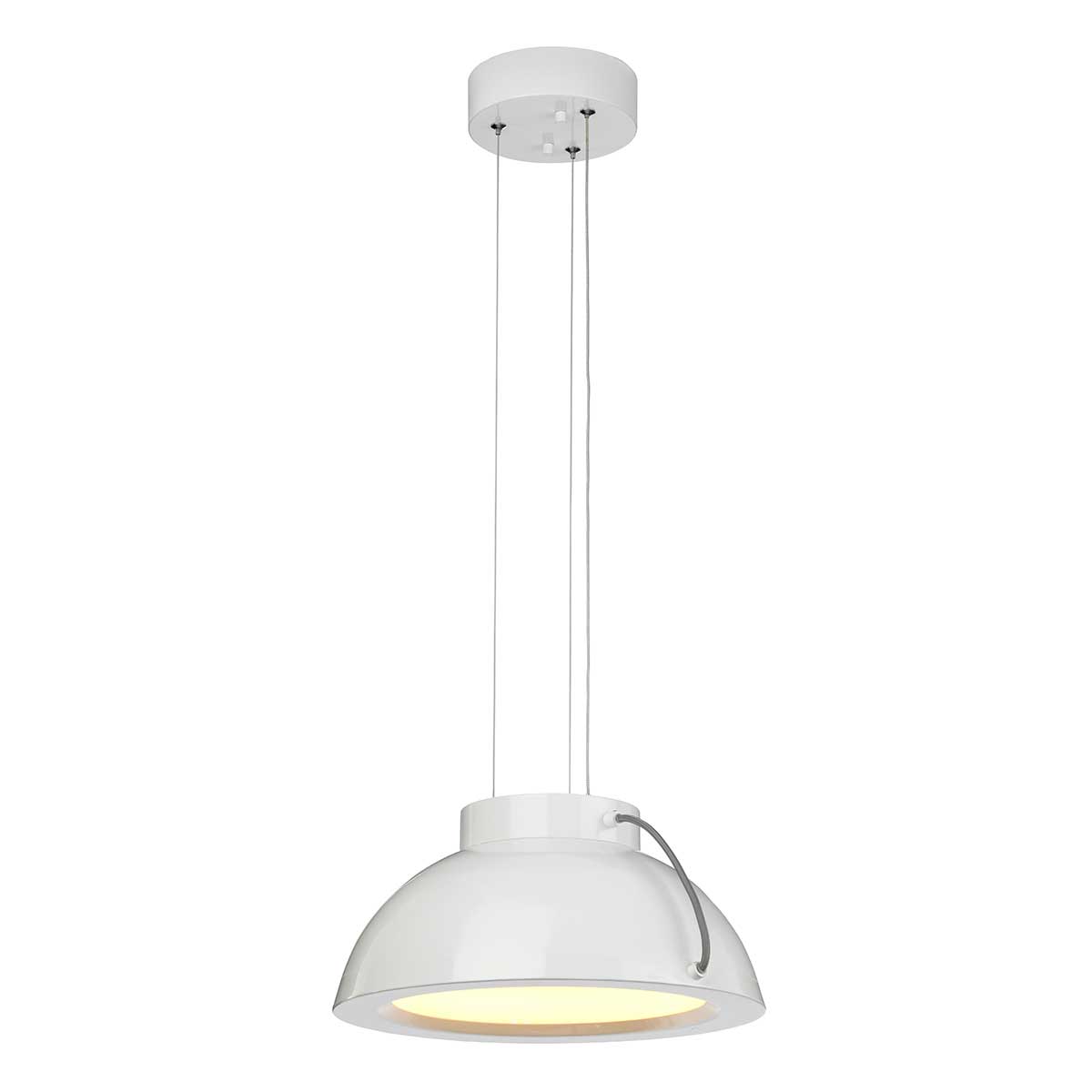 Biała lampa 35cm, LED 25W - wisząca do kuchni jadalni salonu Elstead (Europa)