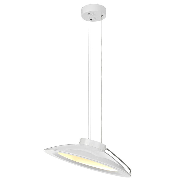 Biała lampa 50cm, LED 35W - wisząca do kuchni jadalni salonu Elstead (Europa)