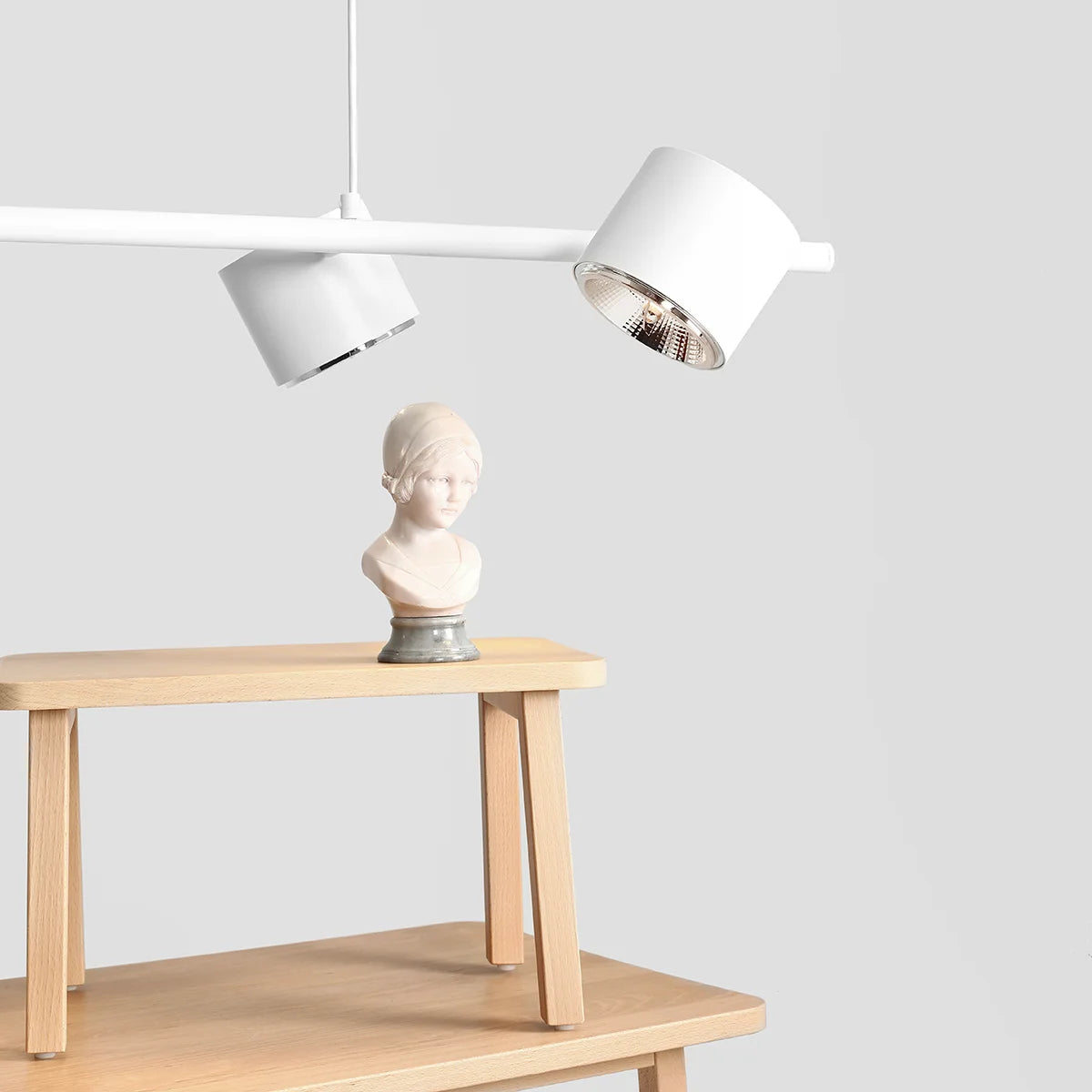 Biała lampa Bot - spot wisząca - Aldex (regulowana, ustawna 6xAR111) 1046K