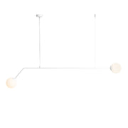 Biała lampa do salonu, mleczne kule na rurce (2xE14) Aldex (Pure) 1064H