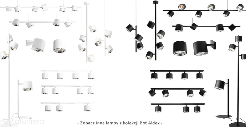 Biała lampa - spot stojąca, podłogowa (regulowana, ustawna 3xAR111) Aldex (Bot)1046A