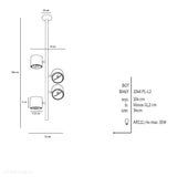 Biała lampa - spot sufitowa (regulowana, ustawna 4xAR111) Aldex (Bot) 1046PL-L2