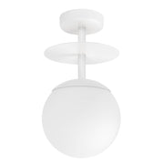 Biała lampa sufitowa do pokoju Plaat B, plafon premium Ummo