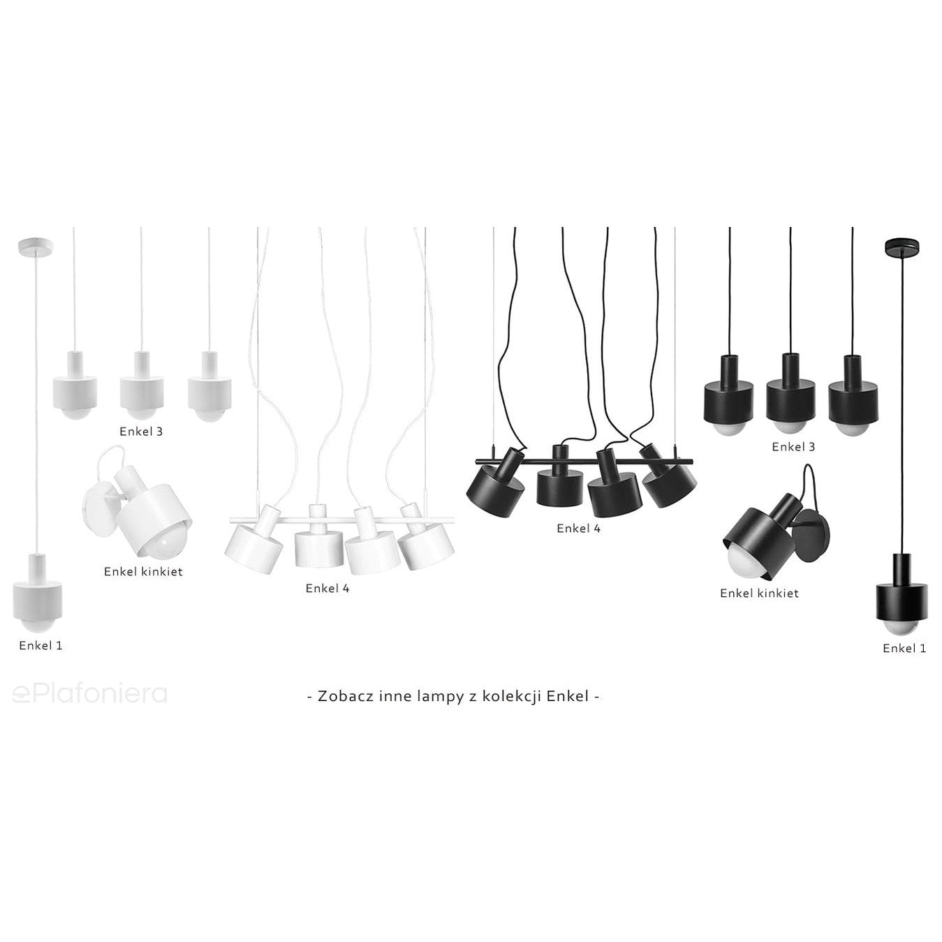 Biała metalowa lampa wisząca do salonu, sypialni, kuchni, łazienki - Enkel 1, Ummo