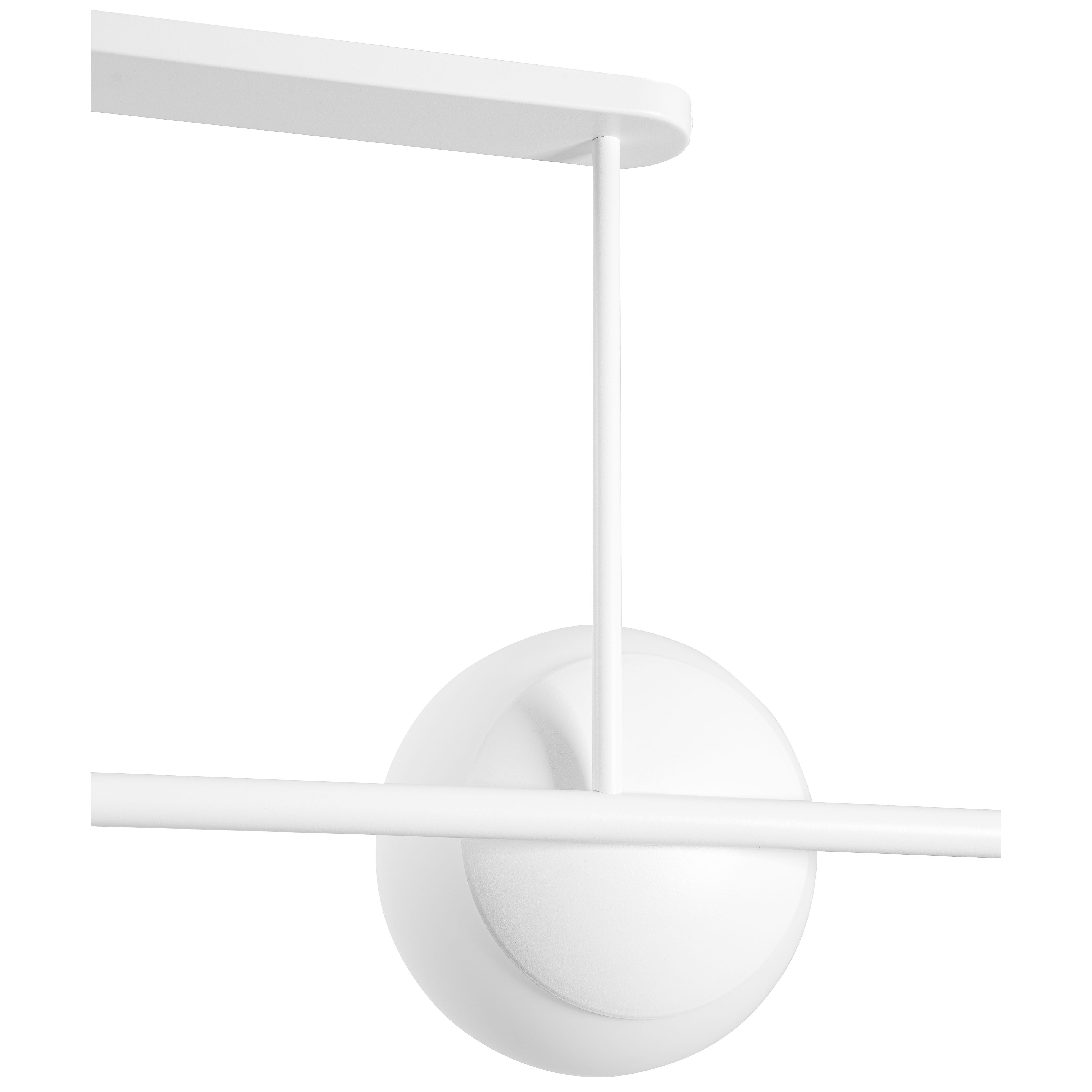 Biała minimalistyczna lampa sufitowa Kop D - żyrandol do kuchni i jadalni Ummo