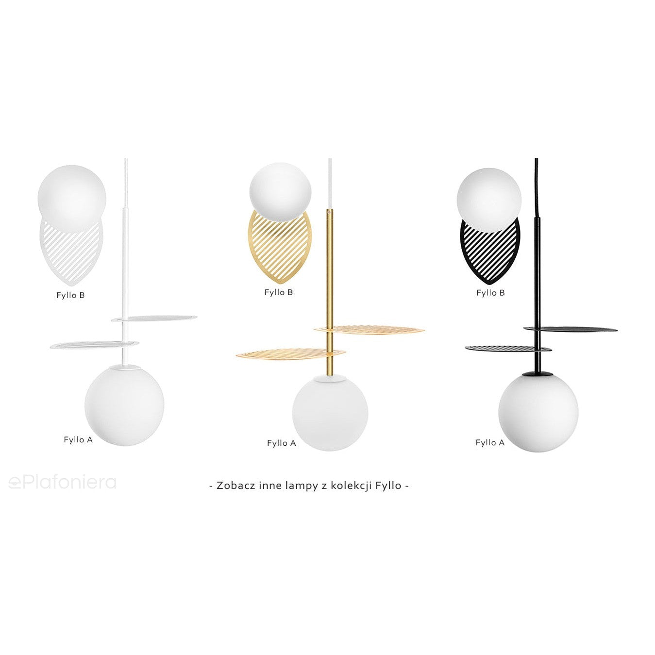 Biała stylowa lampa wisząca do salonu Fyllo A - kula 15cm Ummo