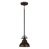 Brązowa lampa wisząca Emery (brąz palladiański) - Quoizel, 20cm, 1xE27