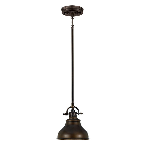 Brązowa lampa wisząca Emery (brąz palladiański) - Quoizel, 20cm, 1xE27