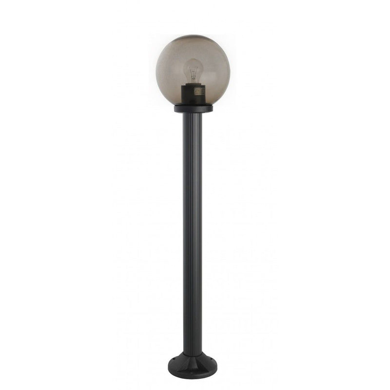 Lampa stojąca 100cm (kula biała/dymiona, 20/25/30cm) ogrodowa zewnętrzna słupek (1x E27) SU-MA (kule K)