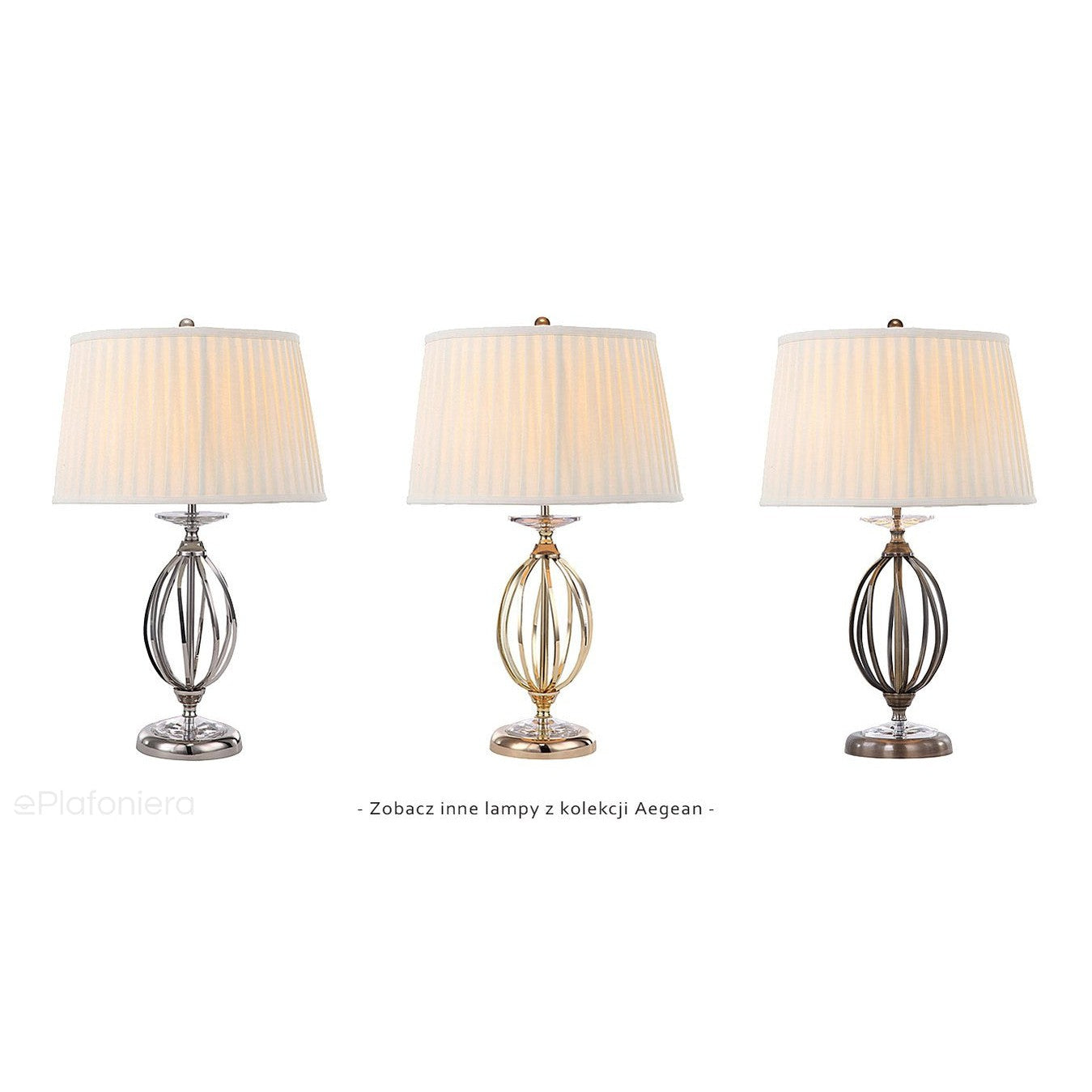 Ceramiczna lampa stojąca Aegean w stylu nowojorskim / pałacowym (polerowany mosiądz) - Elstead, 57cm (1xE27)