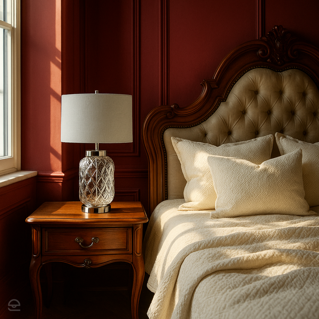 Lampa stołowa Sola - 1 źródło światła - Srebrny abażur