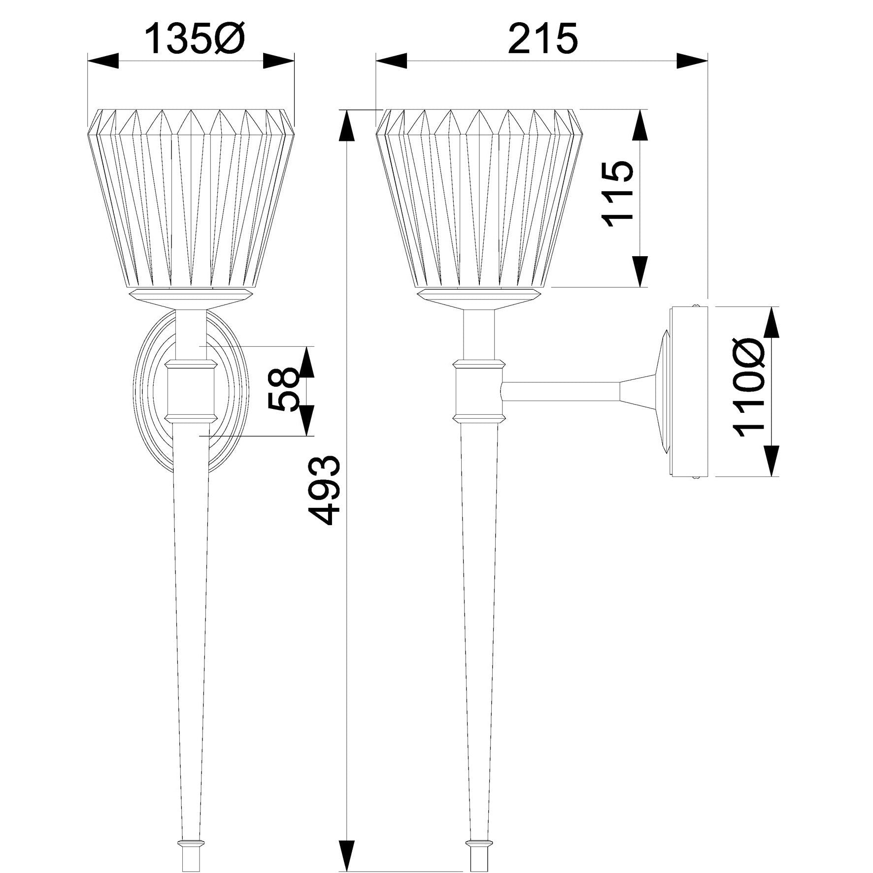 Chromowa lampa ścienna LED kinkiet do łazienki salonu sypialni (G9 2x4W) Elstead (Agatha)