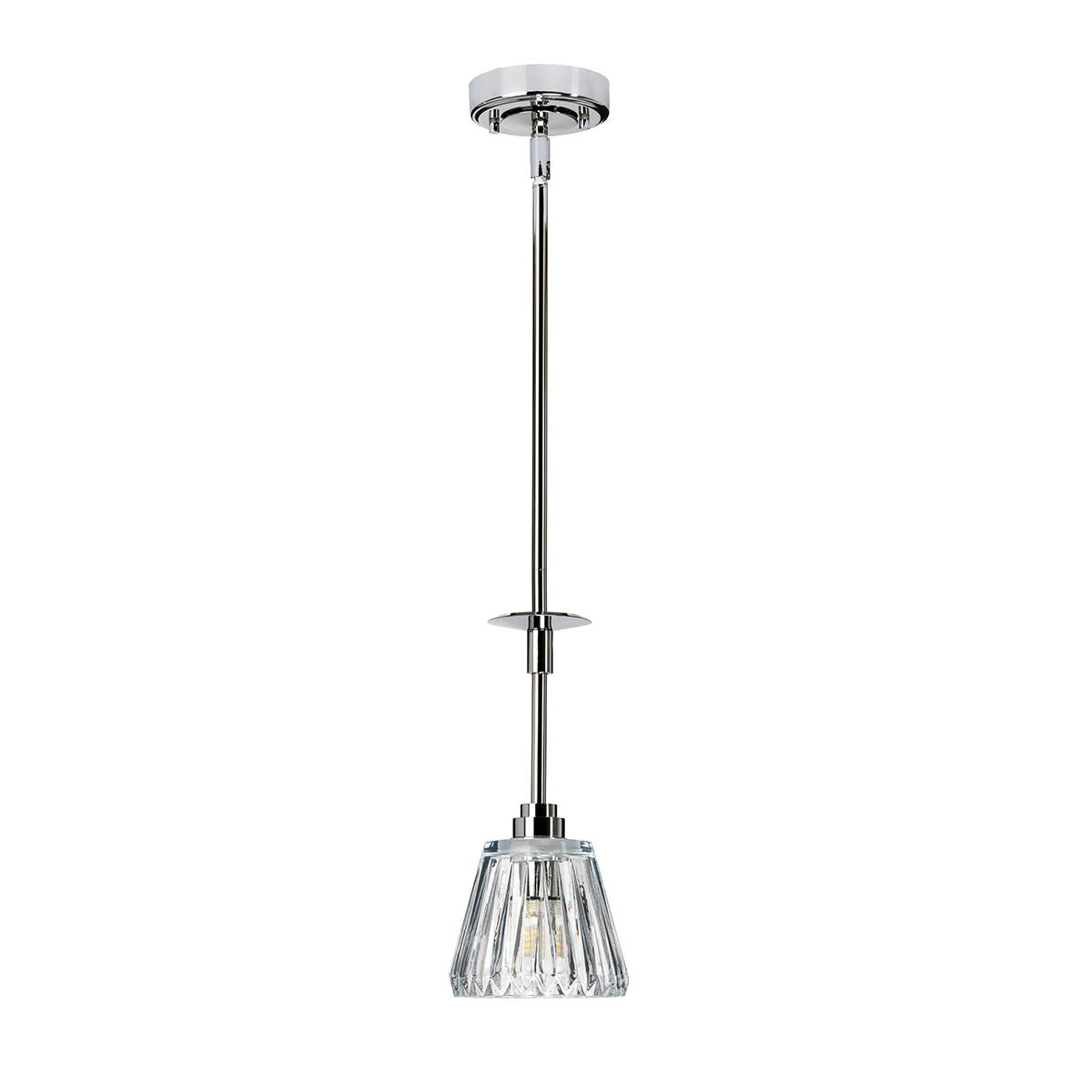 Chromowa lampa wisząca LED do łazienki salonu sypialni (G9 1x4W) Elstead (Agatha)