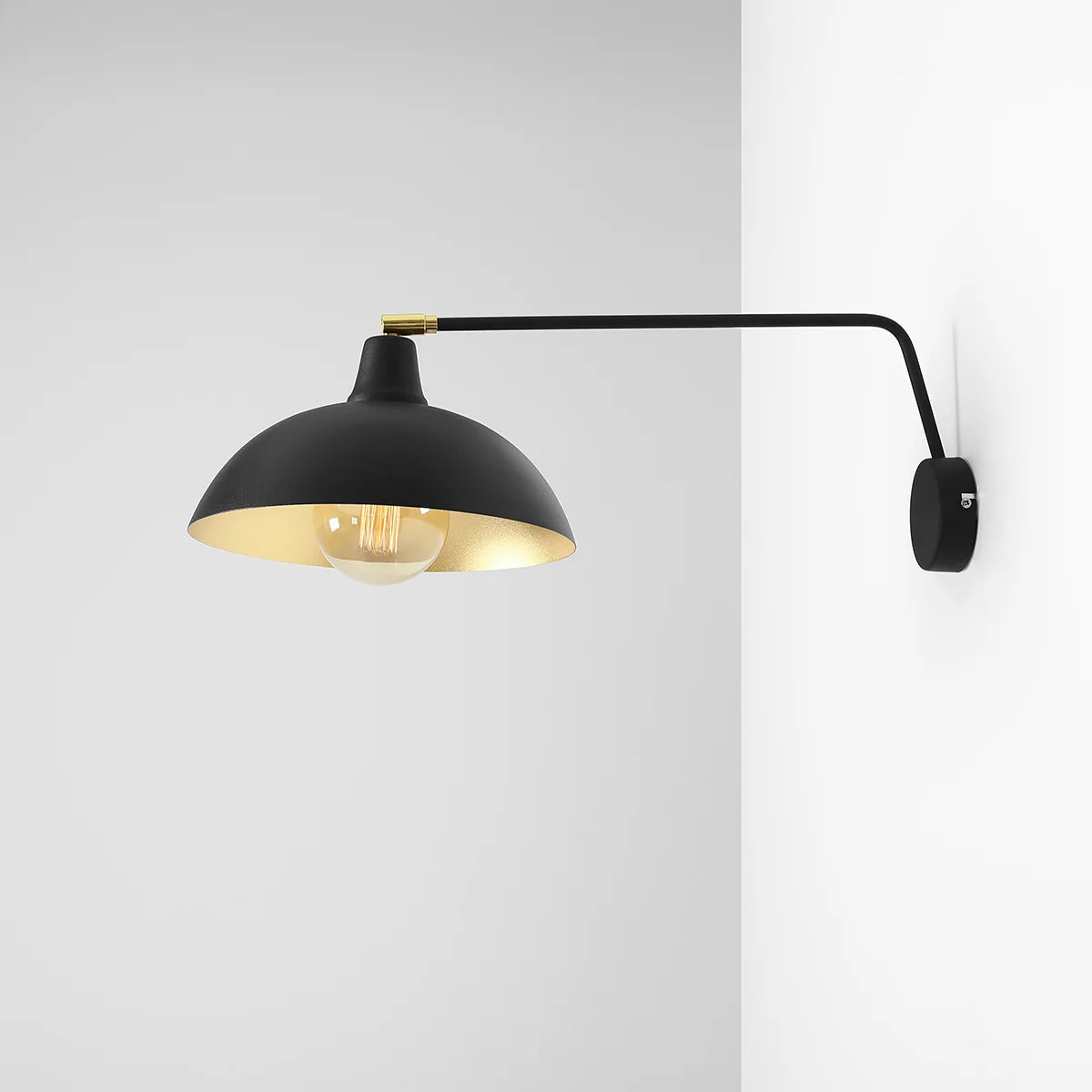 Czarna industrialna - loftowa lampa ścienna (kinkiet 1xE27) Aldex (Espace) 1036C1