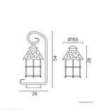 Czarna klasyczna latarnia ogrodowa - lampa zewnętrzna stojąca 54cm (1x E27) SU-MA (Toledo)