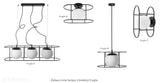 Czarna klatka - nowoczesna lampa wisząca Kuglo B Ummo